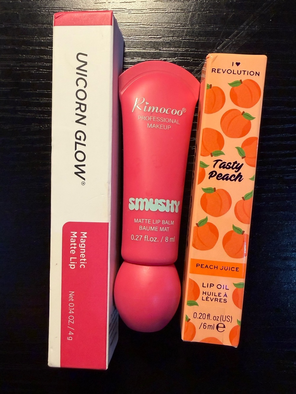 NWT Lip Care Lippy Bundle Unicorn Glow I Heart Revolution Rimocoo Lip Oil Balm 🌸
